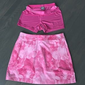 Puma Pink Mini Skirt with tights. Size M